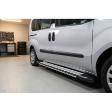 Бокові пороги Rainbow (2 шт., алюм.) Коротка база для Opel Combo 2012-2018 рр
