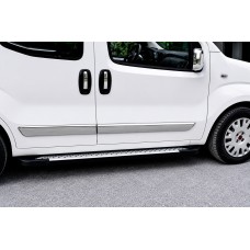 Боковые Подножки Allmond Grey (2 шт., Алюминий) Макси База для Opel Combo 2012-2018 гг