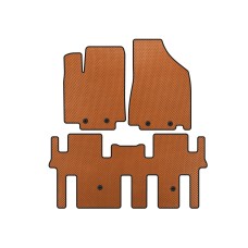 Коврики EVA (2 ряда, Оранжевый) для Nissan Pathfinder R52 2012-2021 гг