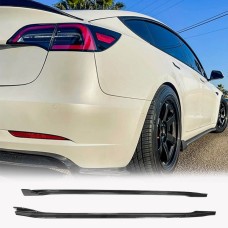 Накладки на пороги Карбон V2 (2016-2022) для Tesla Model 3