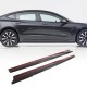 Накладки на пороги Сухой карбон V1 (2023-2025) для Tesla Model 3
