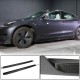Накладки на пороги Карбон V4 (2016-2022) для Tesla Model 3