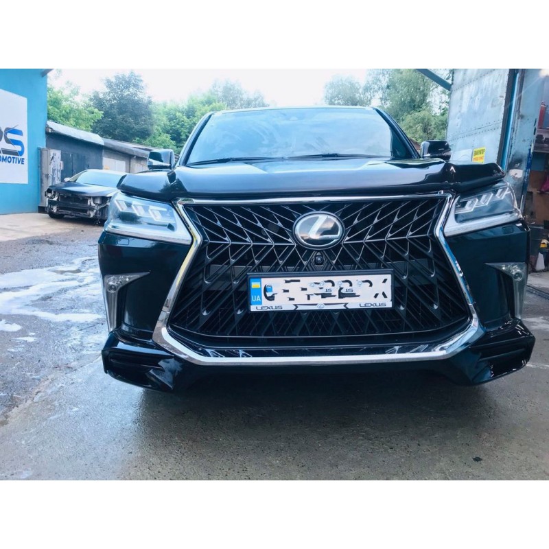 Передний диффузор TRD (2016-2021) Черный цвет для Lexus LX570 / 450d