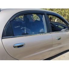 Окантовка вікон (4 шт, нерж) для Chevrolet Lanos