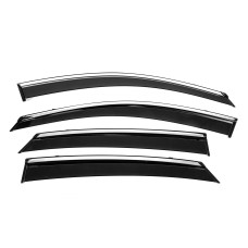 Ветровики с хромированным молдингом Niken Luxury (4 шт) для Hyundai Sonata DN8 2020- гг