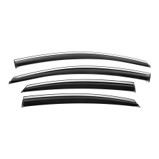 Вітровики з хромованим молдингом Niken Luxury (4 шт) для Hyundai Sonata LF 2014-2019 рр