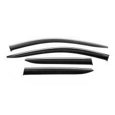 Ветровики с хромированным молдингом Niken Luxury (2021-2023, 4 шт) для Kia Niro 2016- гг