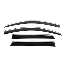 Ветровики с хромированным молдингом Niken Luxury (4 шт) для Seat Ateca 2016- гг