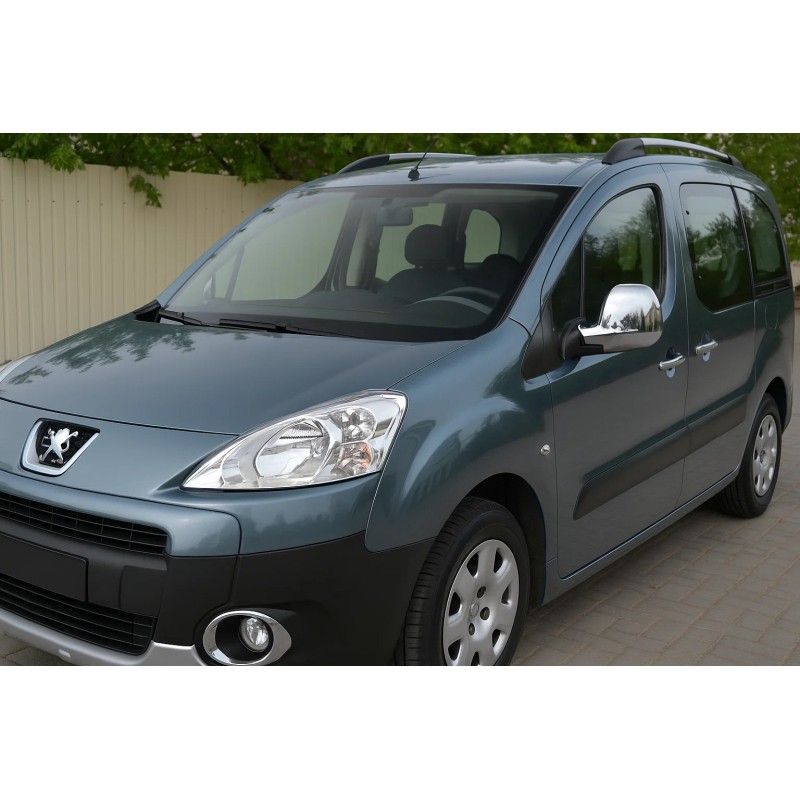 Накладки на дзеркала 2008-2012 (2 шт., нерж.) для Peugeot Partner Tepee рр