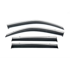 Ветровики с хромом Niken Luxury (4 шт) для Toyota 4Runner 2009-2024 гг