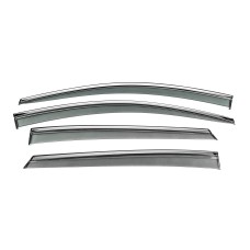 Вітровики з хромованим молдингом Niken Luxury (4 шт) для Toyota Prius 2015-2022 рр