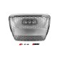 Передняя решетка RS-style (Серый с хромом) для Ауди A6 C6 2004-2011 гг
