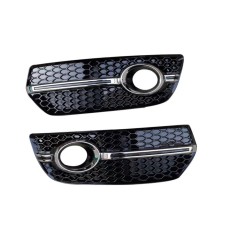 Решітки протитуманних фар RS-Style (2013-2017, 2 шт, Чорний з хромом) для Ауди Q5 рр