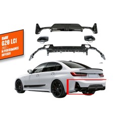 Задний диффузор с насадками DPT (2022-2026, M-Performance) для BMW 3 серия G20/G21 2018- гг