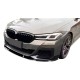 Накладка на передний бампер DPT Lip V2 (для M-Performance 2020-2024, черный глянец) для BMW 5 серия G30/31