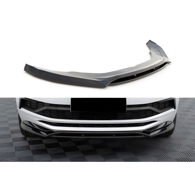 Передняя Lip накладка DPT (черный глянец) для Skoda Kodiaq 2016-2023 гг