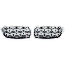 Ніздрі Diamond Black (хром окантовка) для BMW 3 серія F-30/31/34 2012-2019 рр