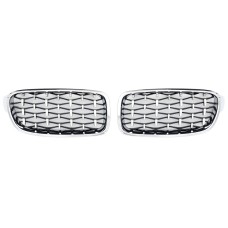 Ніздрі Diamond Silver (хром окантовка) для BMW 3 серія F-30/31/34 2012-2019 рр