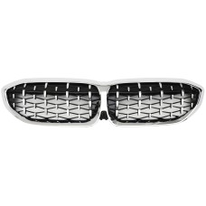 Ноздри Diamond Silver (2018-2022, хром окантовка) для BMW 3 серия G20/21 2018- гг