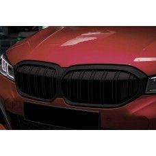 Решетка радиатора M-Look (2022-2026, Черный Матовый) для BMW 3 серия G20/G21 2018- гг