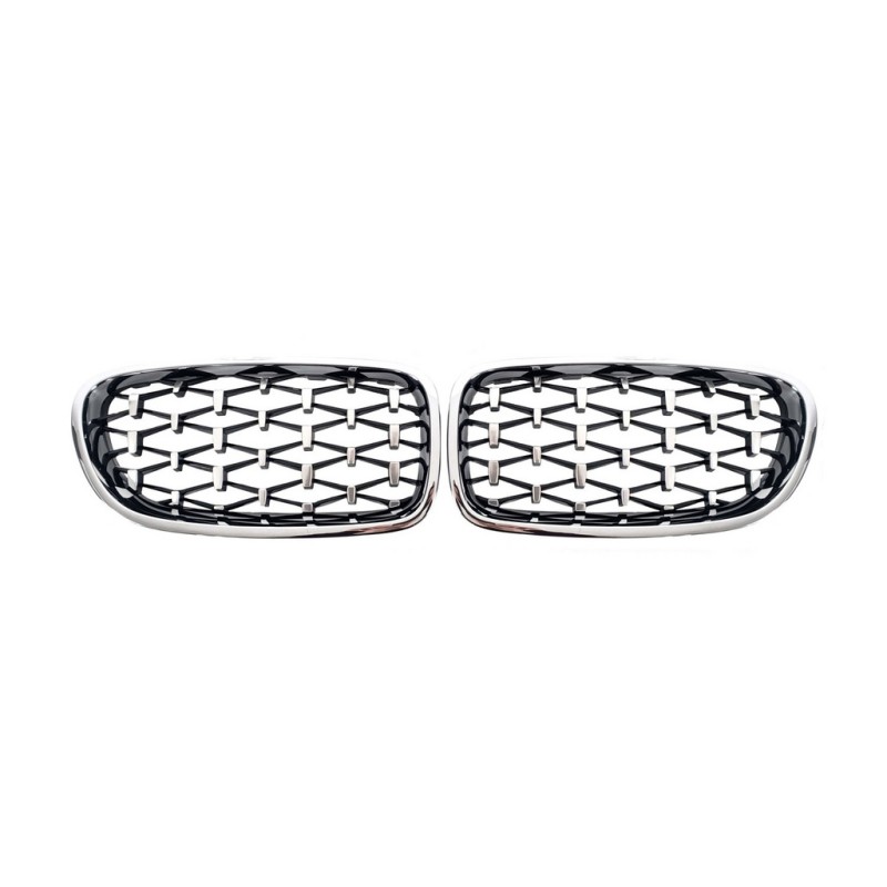 Низдрые Diamond Silver (хром окантовка) для BMW 5 серия F-10/11/07 2010-2016 гг