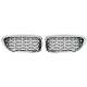Жабры Diamond Silver V1 (2017-2020, хромированная окантовка) для BMW 5 серия G30/G31 2017–2023 гг