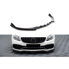 Передня лип накладка DPT (2017-2020, чорний глянець) для Mercedes C-сlass W205 рр