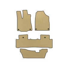 Коврики EVA (3 ряда, Бежевый) для Acura MDX 2013-2020 гг