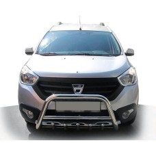 Кенгурятник WT003 (нержавейка) для Dacia Dokker 2013-2022 гг