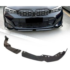 Передня Lip накладка DPT V-2 (для 2022-2025, M Technic, чорний глянець) для BMW 3 серія G20/21 2018- рр