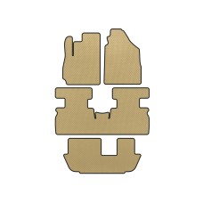 Коврики EVA (3 ряда, Бежевый) для Jetour X70