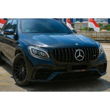 Передняя решетка GT Panamericana Черная (для 2015-2019) для Mercedes GLC coupe C253
