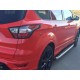 Бокові пороги Fullmond (2 шт, алюм.) З чорним листям на дверях для Ford Kuga/Escape 2013-2019 рр