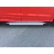 Боковые пороги Allmond Grey (2 шт, алюм.) С черной листвой на дверях для Ford Kuga/Escape 2013-2019 гг