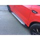 Боковые пороги Allmond Grey (2 шт, алюм.) С черной листвой на дверях для Ford Kuga/Escape 2013-2019 гг