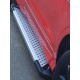 Боковые пороги Allmond Grey (2 шт, алюм.) С черной листвой на дверях для Ford Kuga/Escape 2013-2019 гг