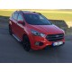 Боковые пороги Allmond Grey (2 шт, алюм.) С черной листвой на дверях для Ford Kuga/Escape 2013-2019 гг