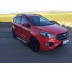 Боковые пороги Allmond Grey (2 шт, алюм.) С черной листвой на дверях для Ford Kuga/Escape 2013-2019 гг