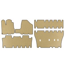 Коврики EVA (3 ряда, Бежевый) для Toyota Sienna 2003-2009 гг