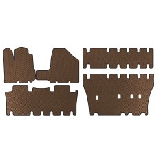 Коврики EVA (3 ряда, Коричневый) для Toyota Sienna 2003-2009 гг