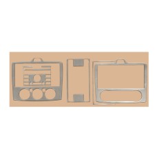 Накладки на панель AC/Clima (Mini-set, Алюміній) для Ford Focus II 2005-2008 рр