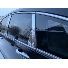 Молдинг дверних стійок (8 шт, нерж.) для Honda CRV 2007-2011 рр