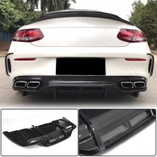 Дифузор заднього бампера V2 (для купе/кабріолет C63 AMG 2015-2019, Карбон) для Mercedes C-сlass W205 рр