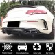 Диффузор заднего бампера V2 (для купе/кабриолет C63 AMG 2015-2019, Карбон) для Mercedes C-сlass W205