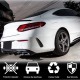 Накладки на задний бампер V1 (для купе/кабриолет Base/AMG-Line/C43 AMG 2015-2019, Карбон) для Mercedes C-сlass W205