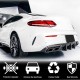 Диффузор заднего бампера V1 (для купе/кабриолет C63 AMG 2015-2019, Карбон) для Mercedes C-сlass W205