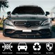 Накладка на передний бампер Lip V2 (для купе/кабриолет C63 AMG 2015-2019, Карбон) для Mercedes C-сlass W205