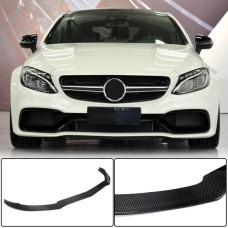 Накладка на передний бампер Lip V3 (для купе/кабриолет C63 AMG 2015-2019, Карбон) для Mercedes C-сlass W205