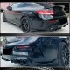 Накладки на задний бампер V2 (для купе/кабриолет AMG-Line/C43 AMG 2015-2019, Карбон) для Mercedes C-сlass W205