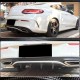 Диффузор заднего бампера (для купе/кабриолет AMG-Line/C43 AMG 2015-2019, Карбон) для Mercedes C-сlass W205